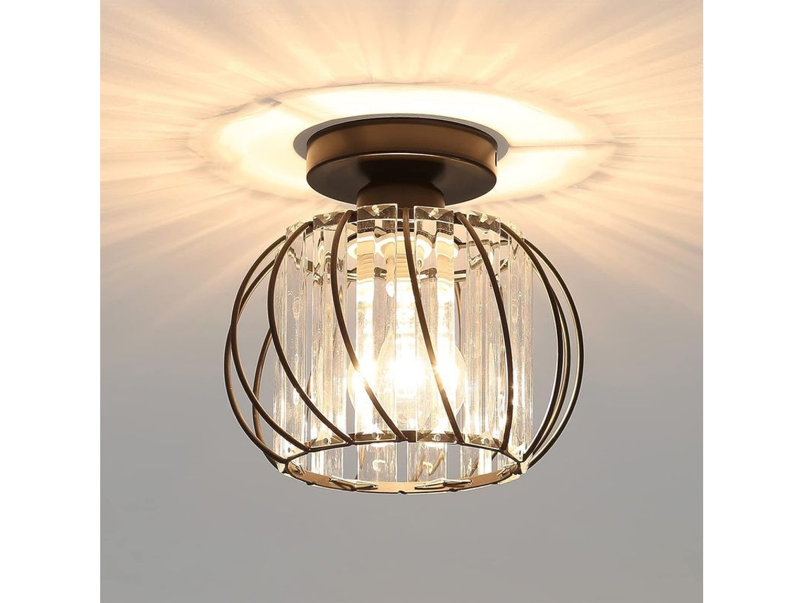 luminária de Teto Cristais Preto S/MARCA