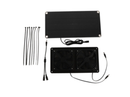 Kit Ventilador Solar 12v 10w Silício Monocristalino 3w Duplo | S/MARCA