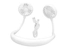 Ventilador Portátil de Pescoço Sem Mãos Usb Branco