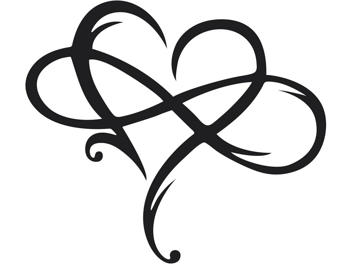 MEOIRUERY Decoração De Parede Coração Infinito, Arte Em Metal De Ferro Envelhecido, Escultura De Amor Eterno Para Casa, Quarto Ou Sala