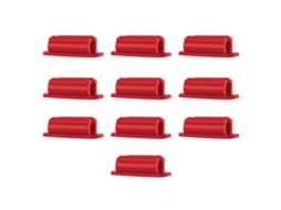 Ats 10pcs Portátil Clip de Bolígrafo Adhesivo Pequeño Anillo para Escritorio Oficina Rojo