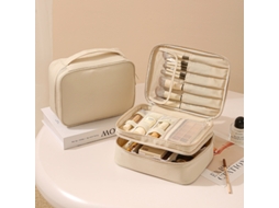 Necessário de lona Oxford grande, portátil, repelente a água, branco ZYBLSSBB