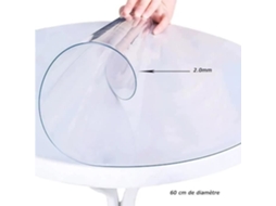 Toalha de Mesa AQUAFORGE redonda transparente, PVC, 60cm