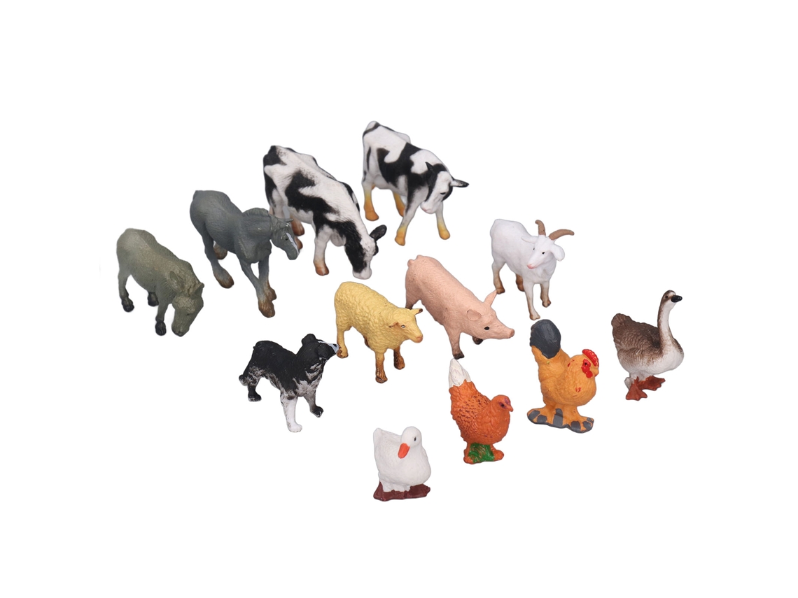 Ats figuras de Animales de Granja Juguete, Juego de Aves Realistas En Plástico Y Resina Sintética