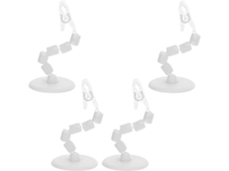Clips de plástico transparente Cabilock para placas de exibição, conjunto de 4 peças, suporte para sinalização comercial.
