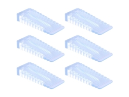 2026 6 Topes de Porta de Borracha Transparente, Antideslizantes, para Banheiro e Varanda, Material Suave e Durável