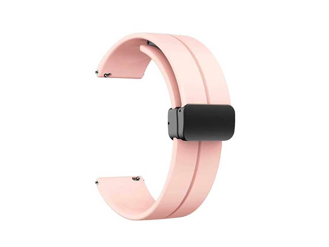 Pulseira de silicone Capasmart com fecho magnético para Garmin Forerunner 570 47 mm, rosa