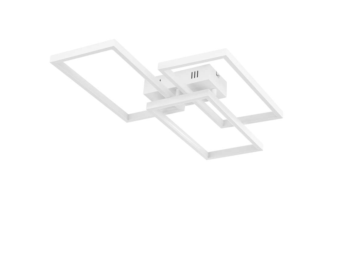 Nettlife Metal Branco Conduziu A Luz De Teto 72 W 80 Cm Moderna Lâmpada Regulável Para Sala De Estar Com Design Retangular Para Quartos,