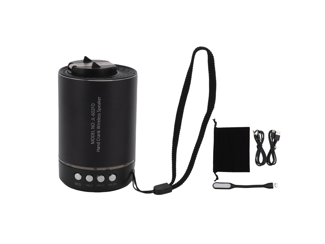 Caixa de Som Bluetooth com Manivela EOOCOO (chamadas, carregamento, rádio)