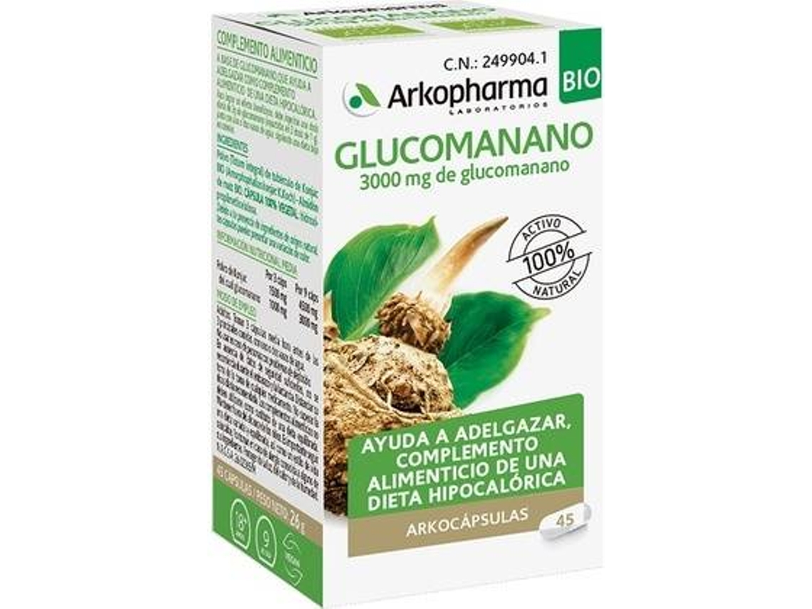 Suplemento Alimentar ARKOPHARMA Arkocapsules Glucomannan (45 cápsulas)