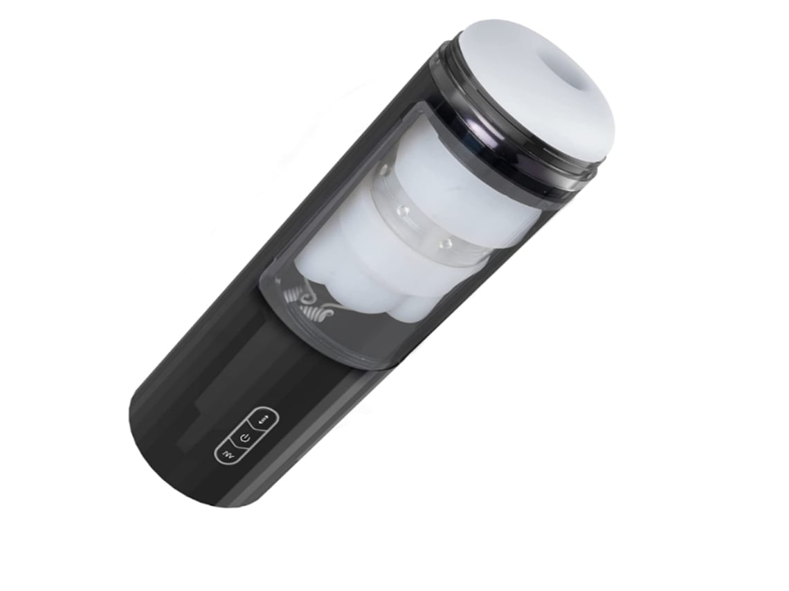 Masturbador Masculino Masculino Masturbador Automático Boquete Máquina De Brinquedo Com 6 Empurrões E Suções 7 Vibrações Preto Yunzii
