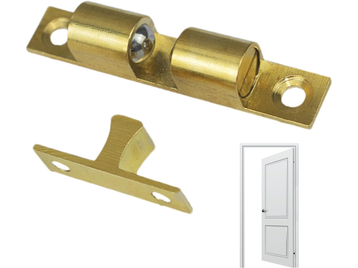 Fecho De Porta Esférico Com Mola Ajustável E Fivela Cobre.