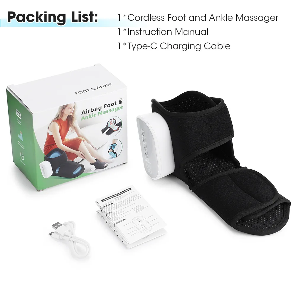 (1 Item) Massageador De Tornozelo Com Airbag Duplo
