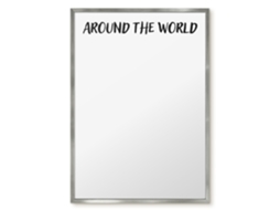 Magnetic Board Around The World For The Living Room Espelharte (50x70 Cm)