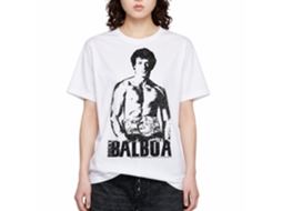 Rockinstone Rocky Movie Towering Over White Adult T-shirt Size:xxxl