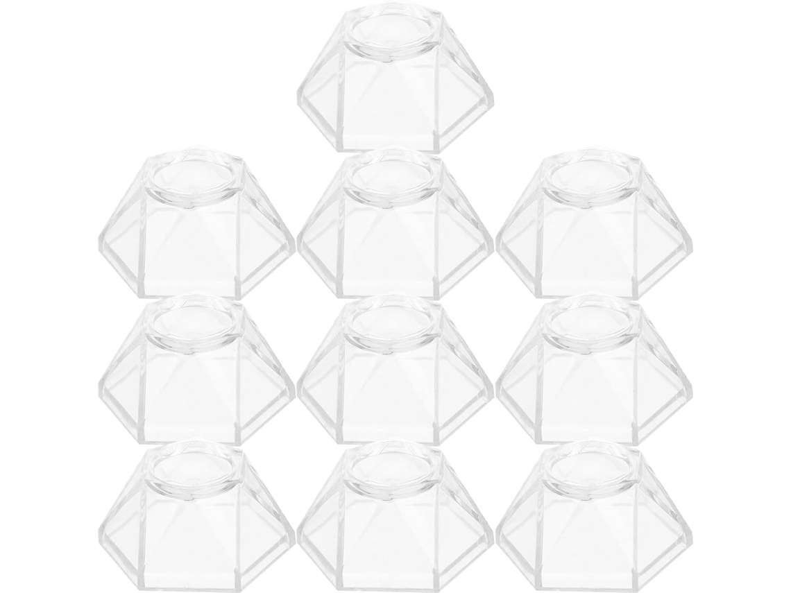 Conjunto De 10 Peças Suporte Para Exibição Cristais, Com Base Em Acrílico Transparente