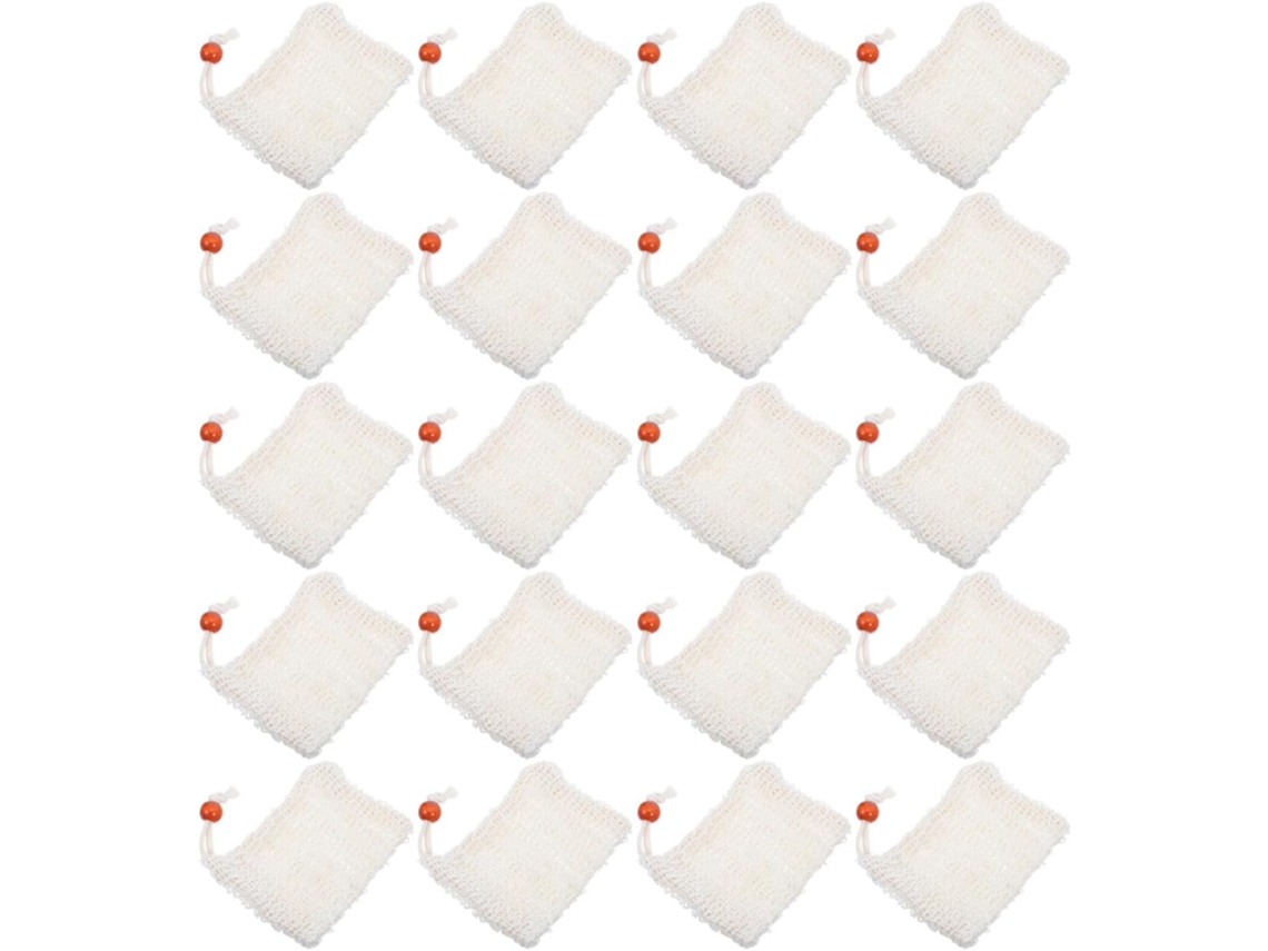 Conjunto De 30 Peças De Saboneteira Net Life Em Algodão E Linho Bege Feito À Mão.