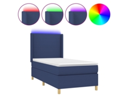 Box Spring Bed, Box Spring Beds Vidaxl Azul Tecido (90 X 190 Cm)