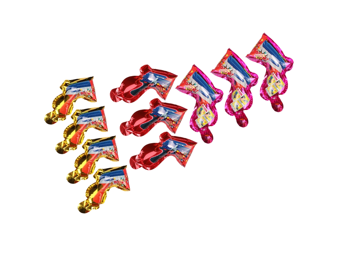 Kit de 10 Confettis para Festas: Poppers Manuais Infláveis para Aniversários, Casamentos e Graduções LAXISCREED