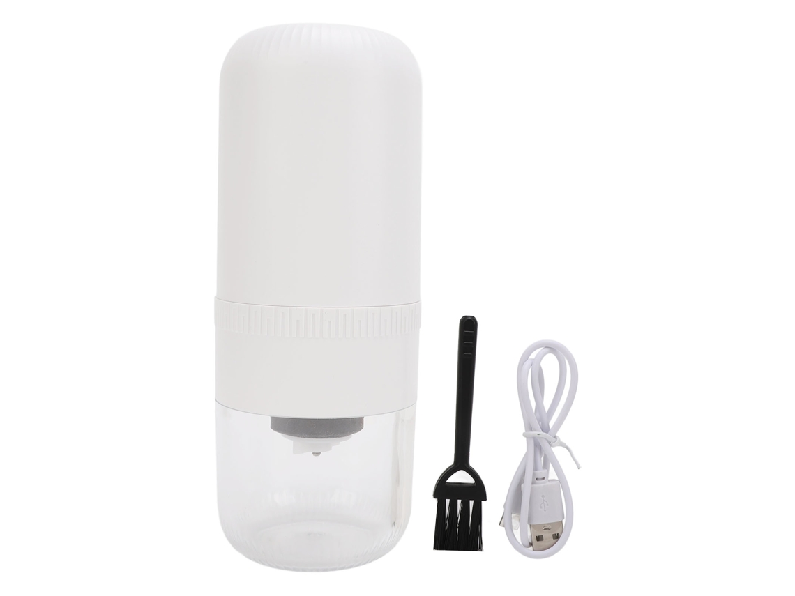 Moedor Elétrico Café Grãos Inox Usb Branco