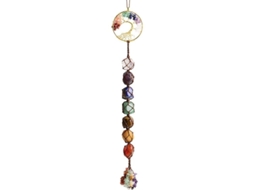 Pingente De Pedras De Chakra Árvore Da Vida Cristais Curativos Feng Shui Para Casa