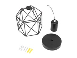 Rebe-soporte De Luz De Techo Retro En Jaula E27 E26 85‑265v Negro Para Lavandería Sala Pasillo
