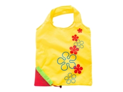 Sacola de Compras Dobrável, Reutilizável e Impermeável com Estampa de Morango. GOKOCO