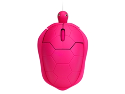Rato Yizhood Mini Tartaruga Sem Fio Bonito Dos Desenhos Animados Que Joga 1600dpi 2.4g Usb Prendido Para O Computador Portátil Vermelho