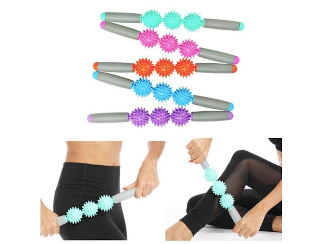 Bola Massageadora Com Pontas Para Reflexologia E Relaxamento Muscular Laranja