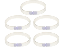 Pulseira Tubular De Plástico Amarelo, 5 Unidades, Para Identificação