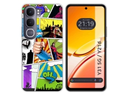 Capa Tumundosmartphone De Silicone Para Vivo Y31 5g / Y21d Com Estampa De Quadrinhos E Desenhos Animados