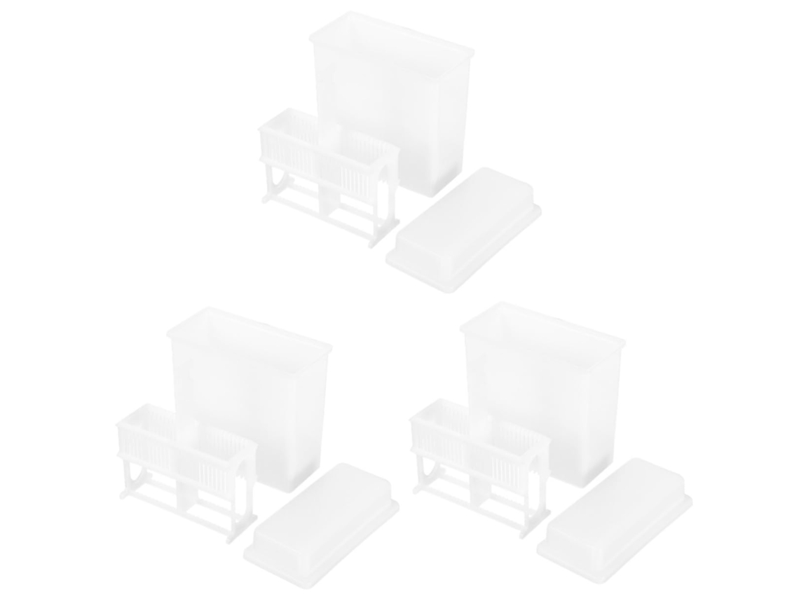 Suporte Para Microscópio Iplusmile De 3 Peças, Suporte De Plástico Com Compartimentos
