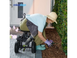 Assento De Jardim Móvel Com Armazenamento