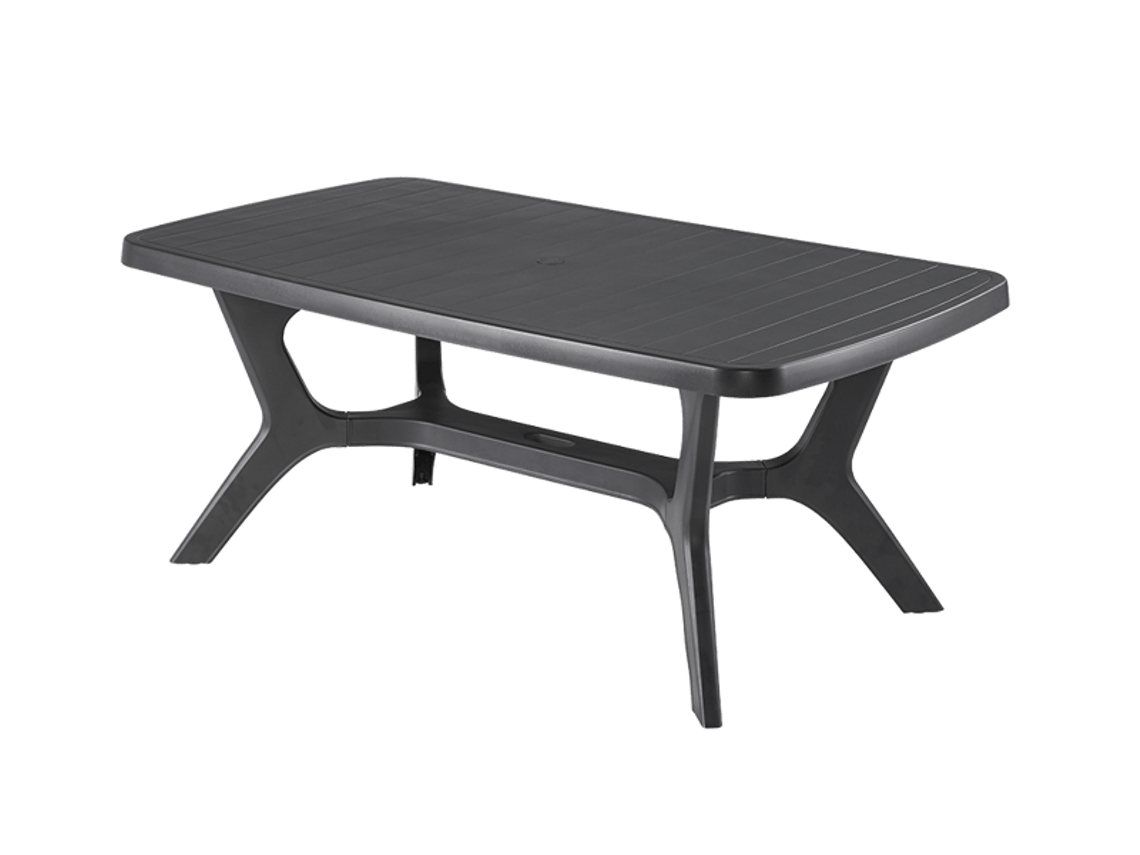 KETER 228342 Mesa de Jantar de Exterior Baltimore 176,5x100x72 cm Grafite