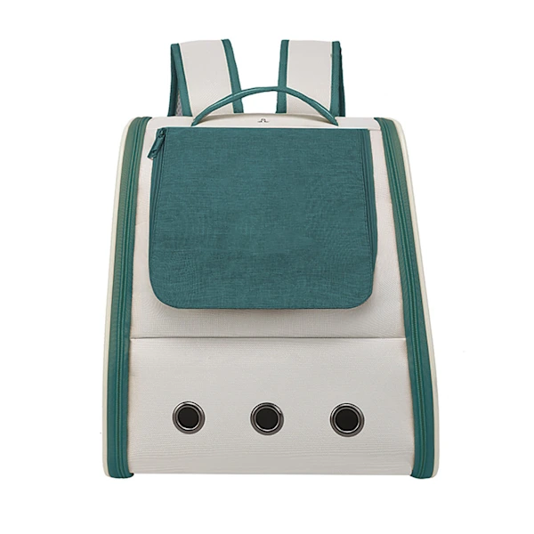 Mochila de Transporte para Gatos e Filhotes AQUAFORGE respirável portátil verde