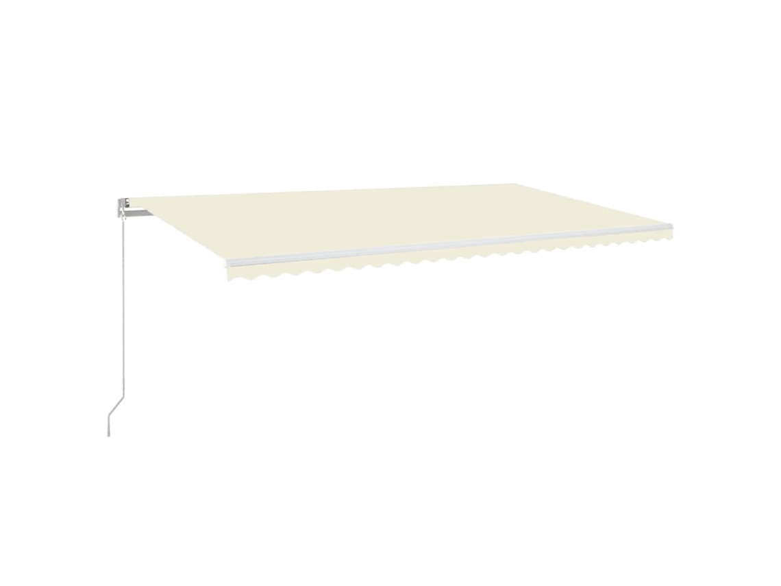 Toldo retrátil manual VIDAXL cor creme (600x350 cm)