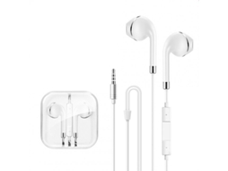 Auriculares com Fio Estéreo com Microfone para Jogos de 3,5 Mm Compatíveis com Android Ios P15 Prata e Branco
