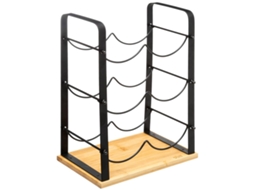 Porta-Garrafas para 6 Garrafas Preto