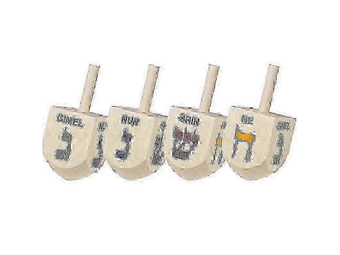 Conjunto De Mini Dreidel De Madeira
