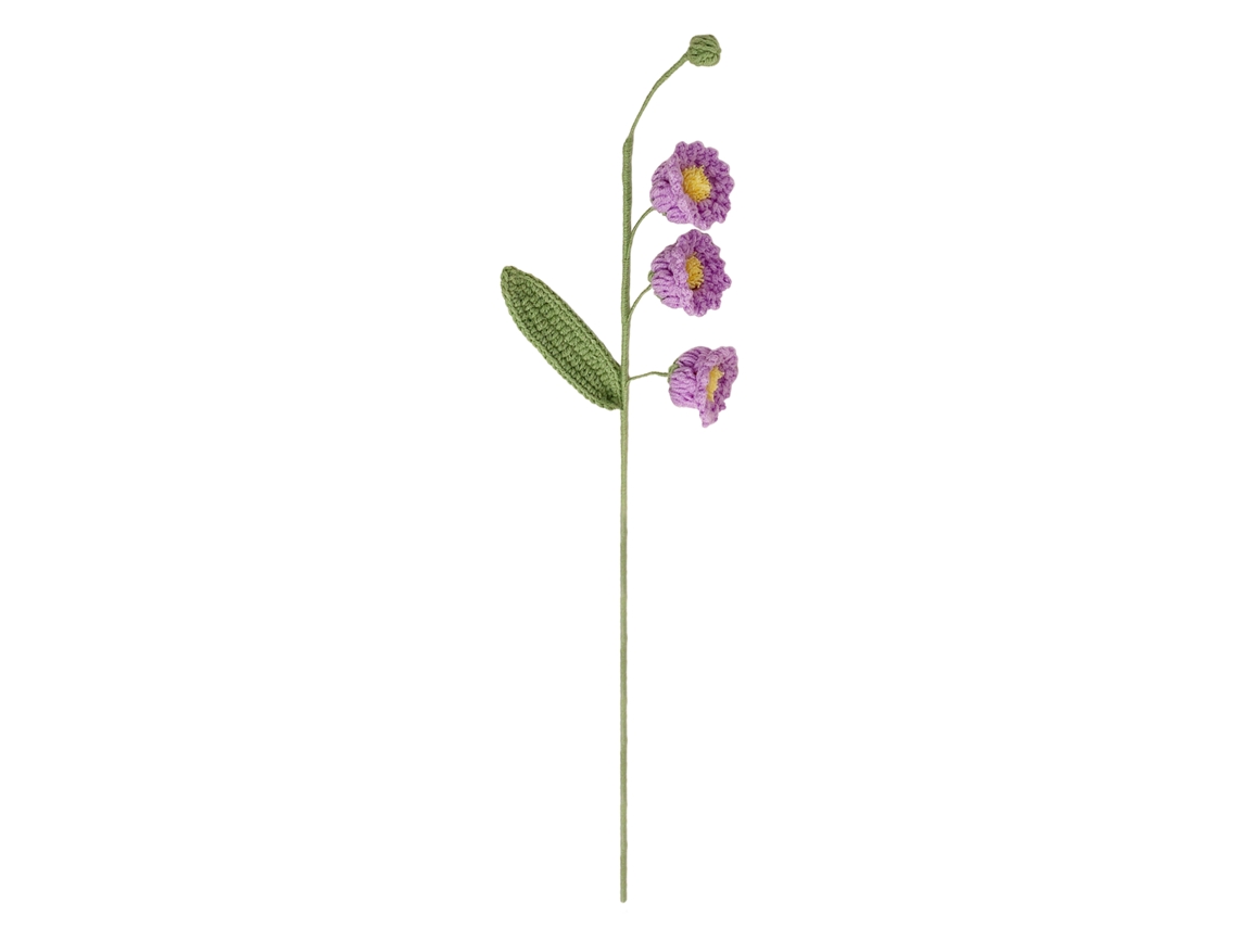 Laxiscreed Flor De Malha Bell Orchid Lilás Para Decoração E Bricolage