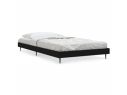 Bed Frame, Bed Frames Vidaxl Preto Madeira Processada (90 X 190 Cm)