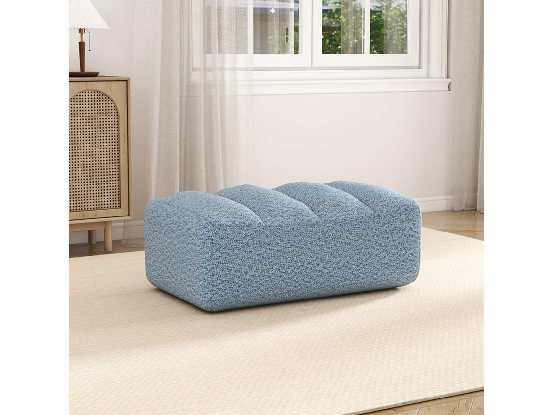 Brravo Ottoman Granular Fleece-azul