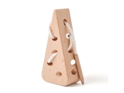 Infantil de Madeira para Enfiar Queijo, um Brinquedo Que Desenvolve a Coordenação Motora e as Habilidades com Corda. CHENNNLS