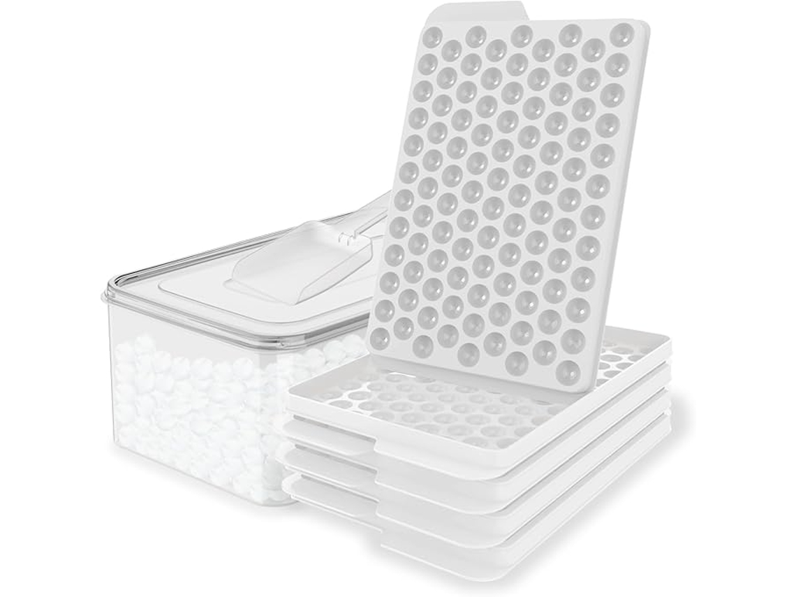 Formas para Mini Cubos de Gelo Cubos de Gelo Pequenos de 1,4 Cm, para Fazer Café Gelado e Coquetéis PANOONA (pacote com 4)