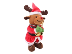 Boneco Elfo Natal Musical Dançante Luz 8 Músicas