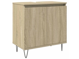 Armário Casa de Banho em Derivados de Madeira Carvalho Sonoma MAISON EXCLUSIVE (58x33x60 cm)