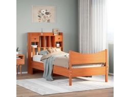Vidaxl Cama Sem Colchão 75x190 Cm Madeira De Pinho Maciça Castanho-mel