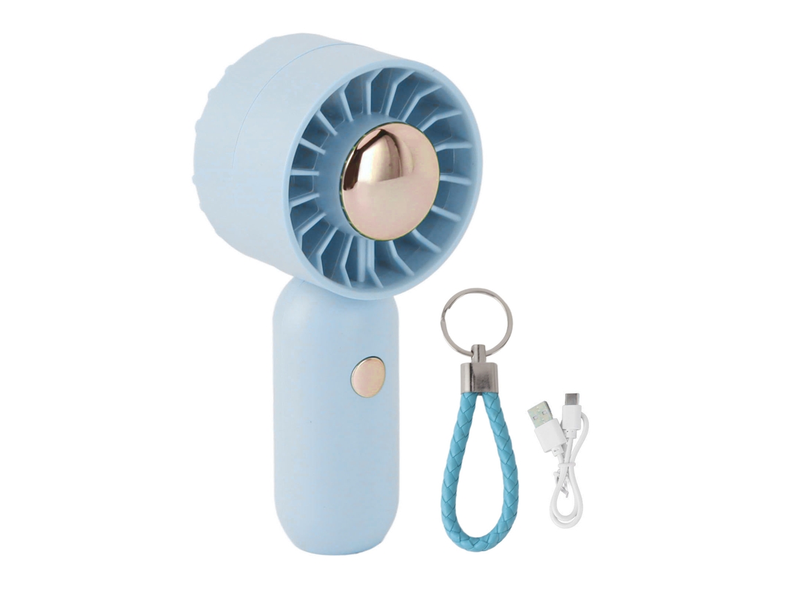 Ventilador de Mão Portátil Usb Recarregável Mini de Bolso Mesa para Estudantes Azul | S/MARCA