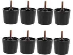 Popetpop Conjunto De 8-niveladores Pés Para Móveis Com Parafusos, Elevadores De Pés Plástico Para Sofás, Mesas E