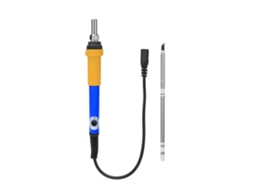 Soldadora Elétrica de Ferro com Temperatura Ajustável 200-400℃, Kit de Aquecimento Rápido, DC12-24V, Azul e Amarelo